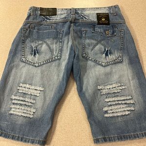 Y.TWO Jeans 1983 Jean Shorts Mens Size 34/35 Light Wash European Y2K Streetwear